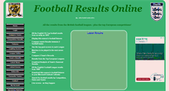Desktop Screenshot of footballresultsonline.co.uk